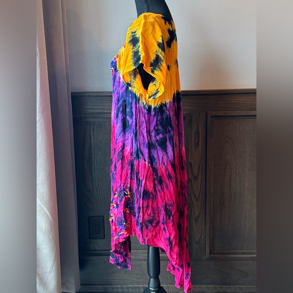 Riviera Sun one size plus tie dye dress nwt - Picture 5 of 8